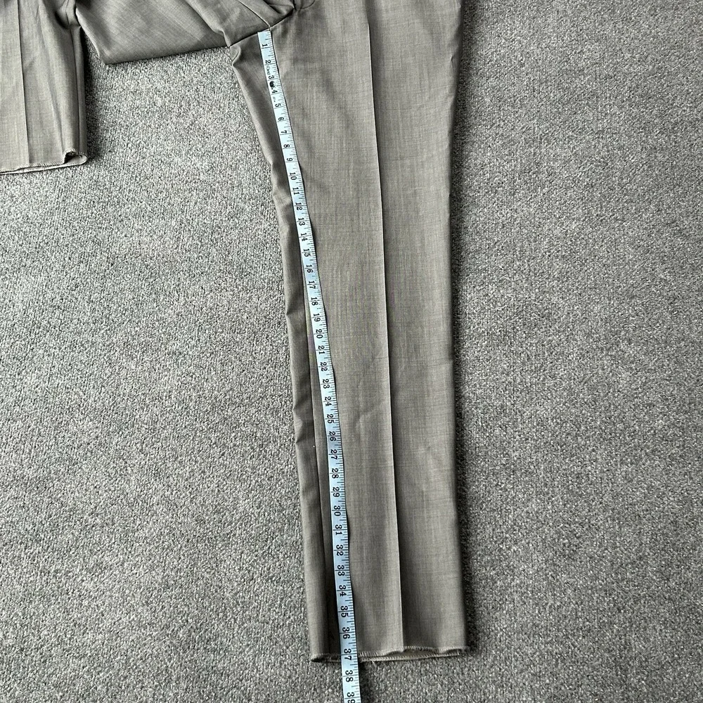 Riviera by‎ Jack Victor Pants Men 40 Kobe Grey Kid Mohair Wool Blend Unhemmed